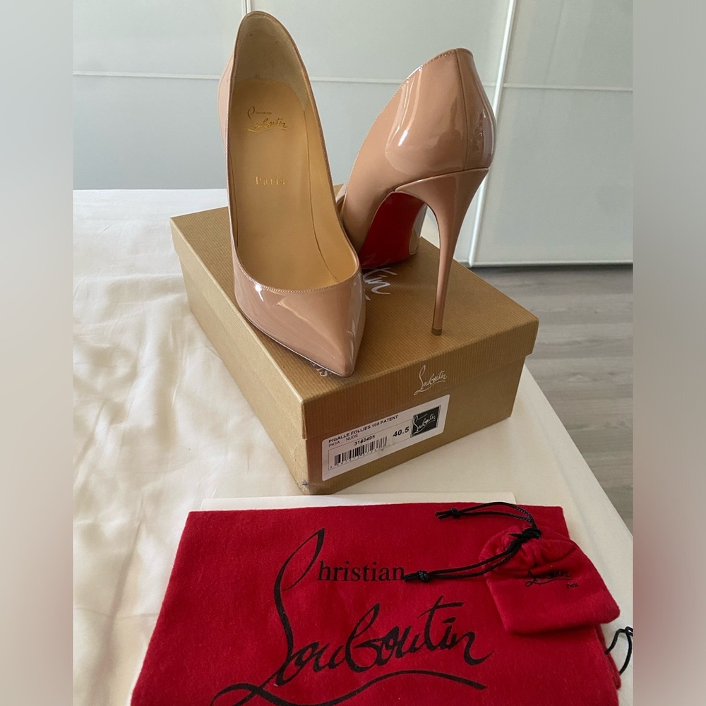 Christian Louboutin shoes Pigalle Nude sz 9 - Picture 1 of 5